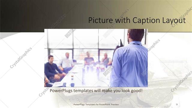 Picture with Caption presentation slide layout