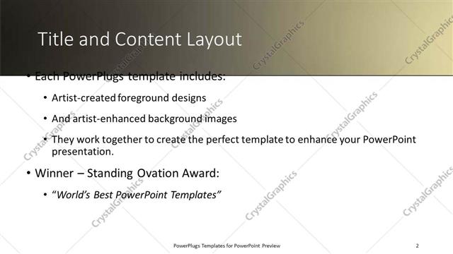 Title and Content presentation slide layout