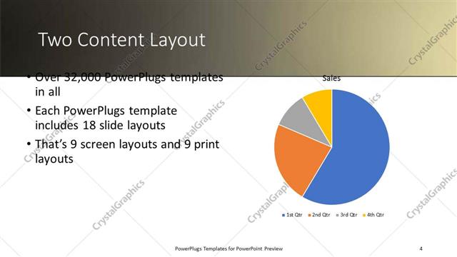 Two Content presentation slide layout