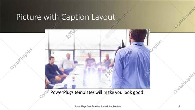 Picture with Caption presentation slide layout