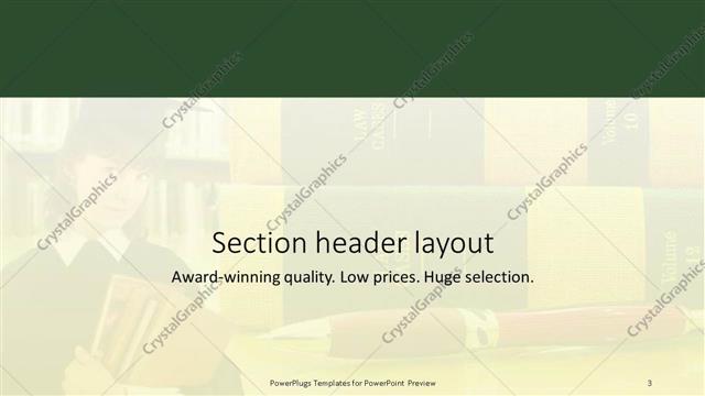 Section Header presentation slide layout