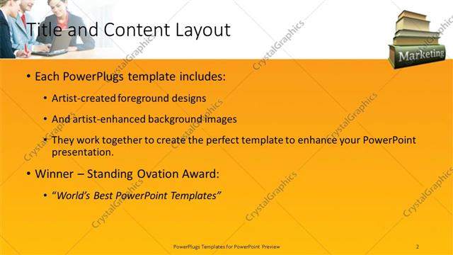Title and Content presentation slide layout