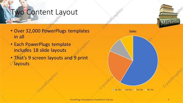 Two Content presentation slide layout