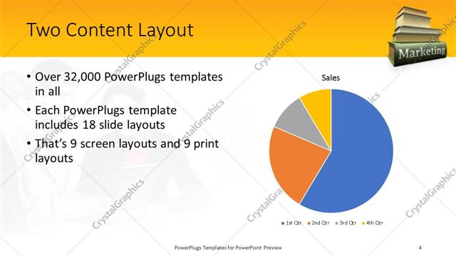 Two Content presentation slide layout