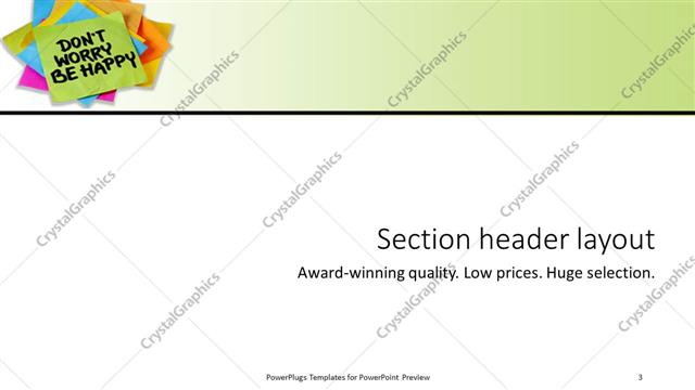 Section Header presentation slide layout