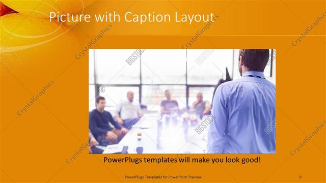 Picture with Caption presentation slide layout