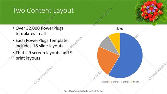 Two Content presentation slide layout