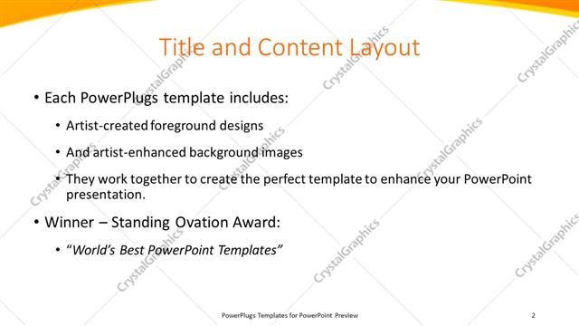 Title and Content presentation slide layout