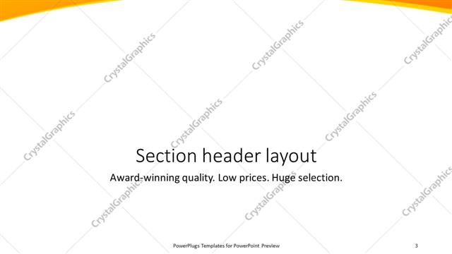 Section Header presentation slide layout