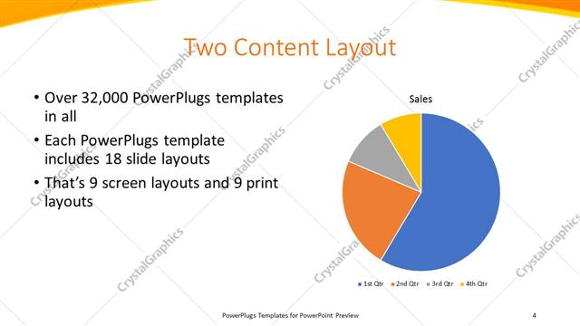 Two Content presentation slide layout