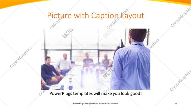 Picture with Caption presentation slide layout