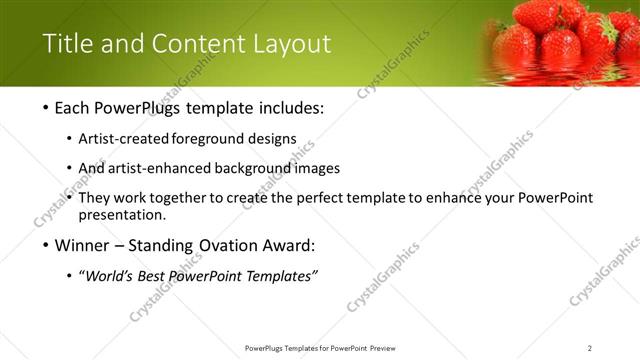Title and Content presentation slide layout