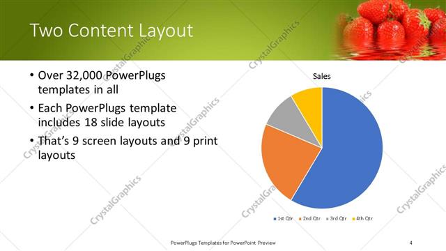 Two Content presentation slide layout