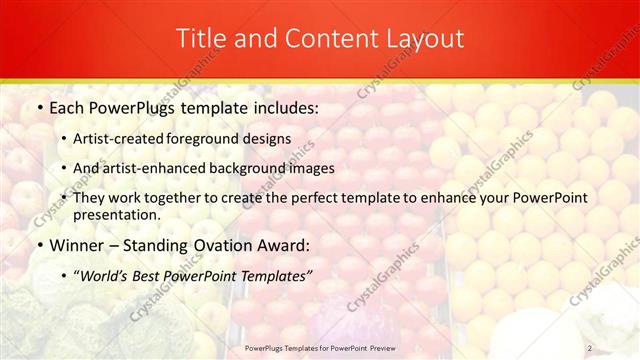Title and Content presentation slide layout