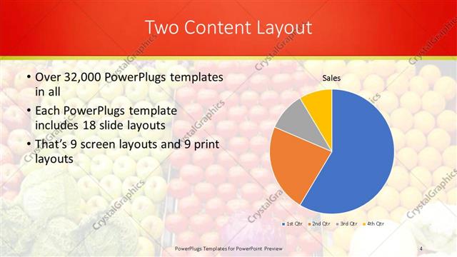 Two Content presentation slide layout