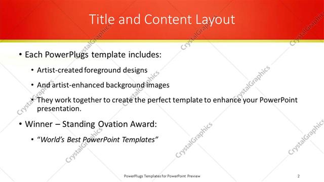 Title and Content presentation slide layout