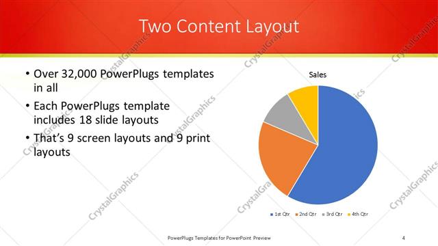 Two Content presentation slide layout