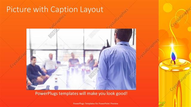 Picture with Caption presentation slide layout