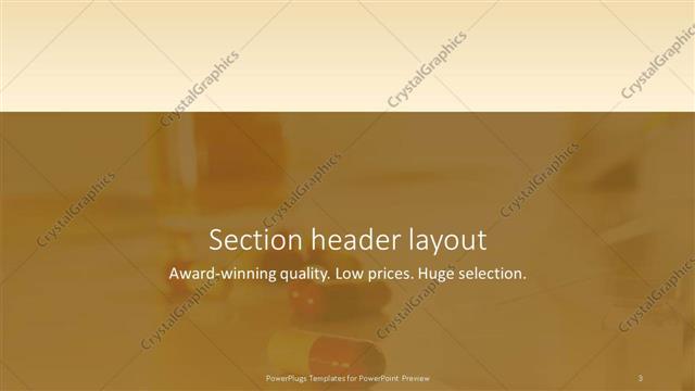 Section Header presentation slide layout