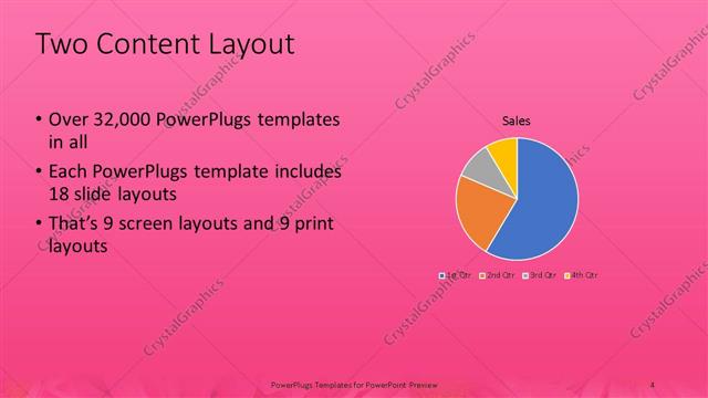 Two Content presentation slide layout