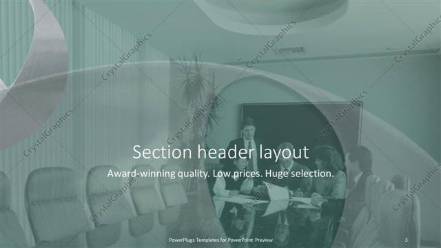 Section Header presentation slide layout