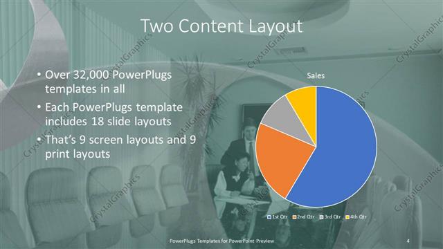 Two Content presentation slide layout