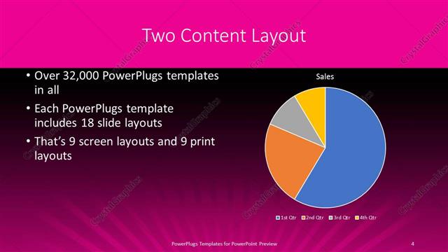 Two Content presentation slide layout