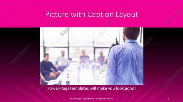 Picture with Caption presentation slide layout