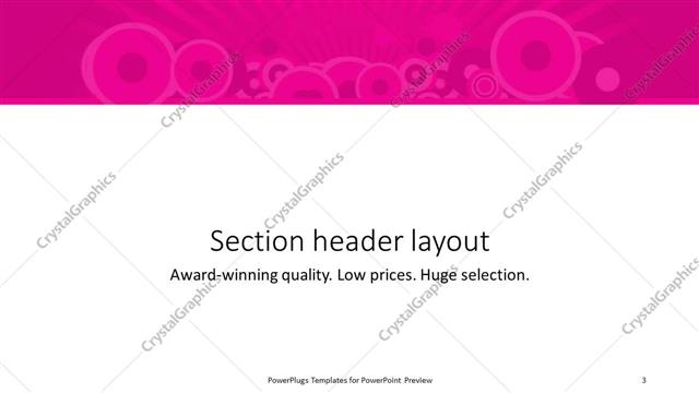 Section Header presentation slide layout