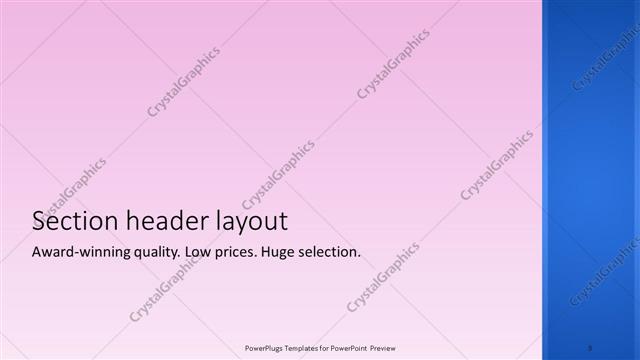 Section Header presentation slide layout