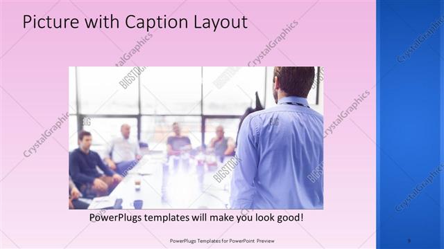 Picture with Caption presentation slide layout