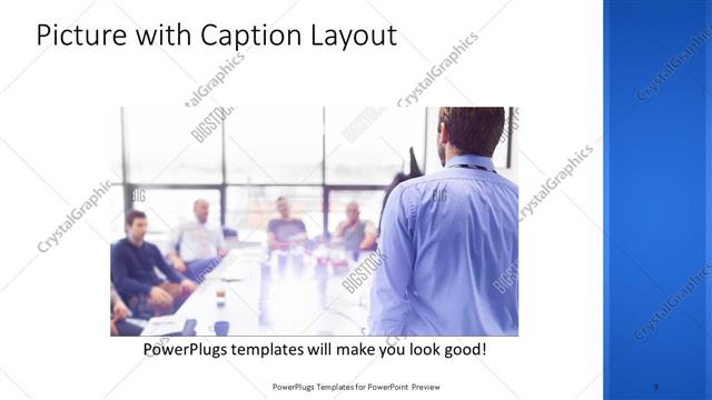 Picture with Caption presentation slide layout