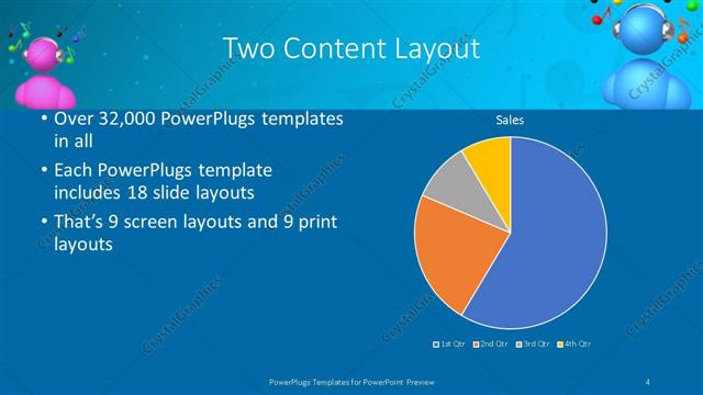Two Content presentation slide layout