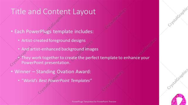 Title and Content presentation slide layout