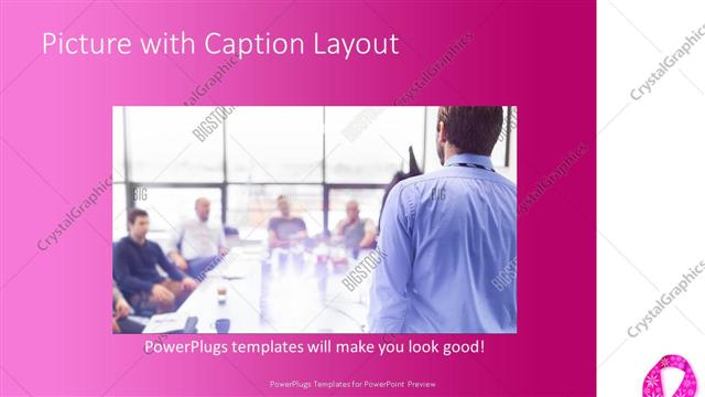 Picture with Caption presentation slide layout