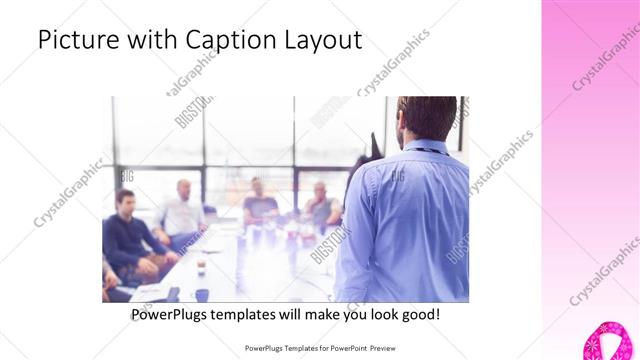 Picture with Caption presentation slide layout