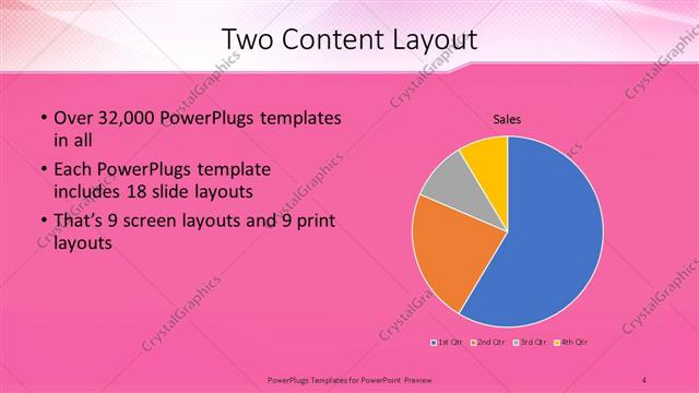 Two Content presentation slide layout