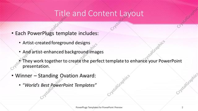 Title and Content presentation slide layout