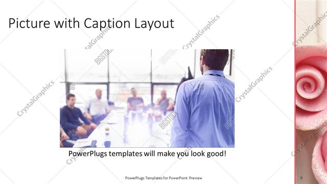 Picture with Caption presentation slide layout