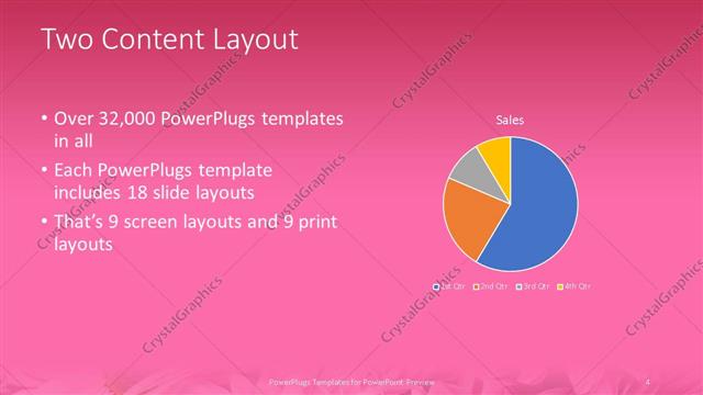 Two Content presentation slide layout