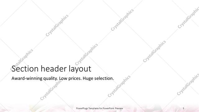 Section Header presentation slide layout