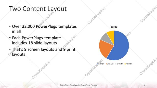 Two Content presentation slide layout