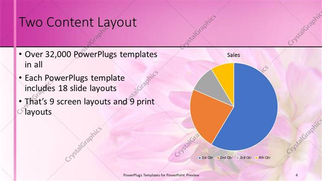 Two Content presentation slide layout