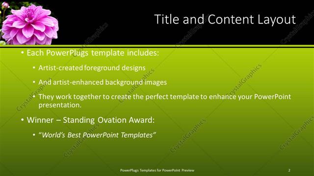 Title and Content presentation slide layout
