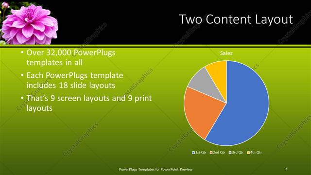 Two Content presentation slide layout