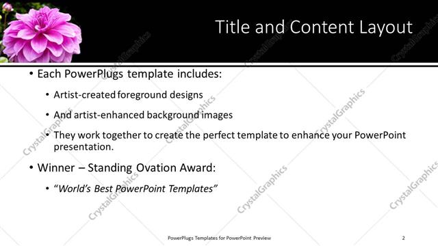Title and Content presentation slide layout