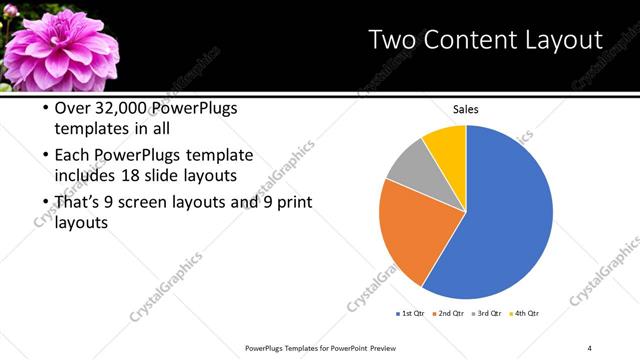 Two Content presentation slide layout