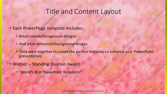 Title and Content presentation slide layout
