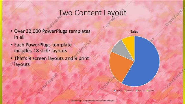 Two Content presentation slide layout