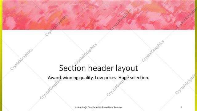Section Header presentation slide layout